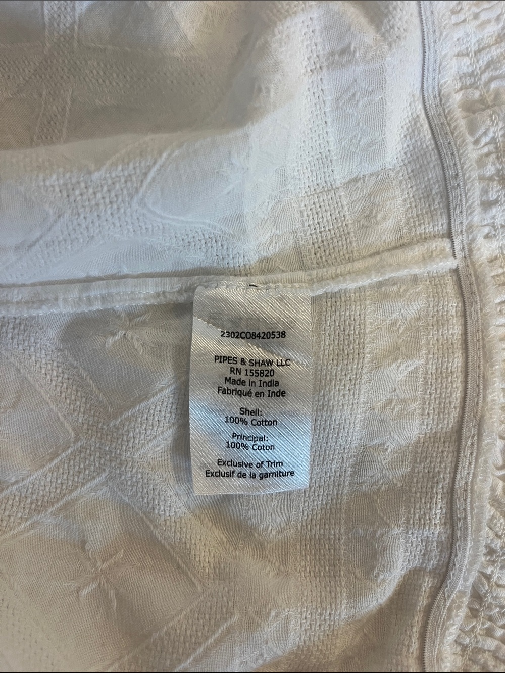 Veronica Beard “Mirtea” Button-Front Lace Detail Women's Cover-Up in White - Picture 5 of 5